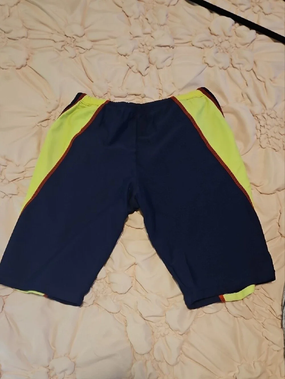 Men's Navy & Neon Yellow Swim Jammers